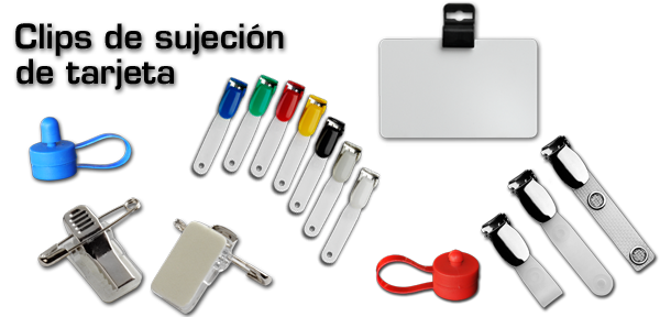 Clips de sujeción para tarjeta identificativa